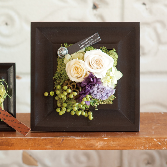 ウッドフレームダークブラウン4個