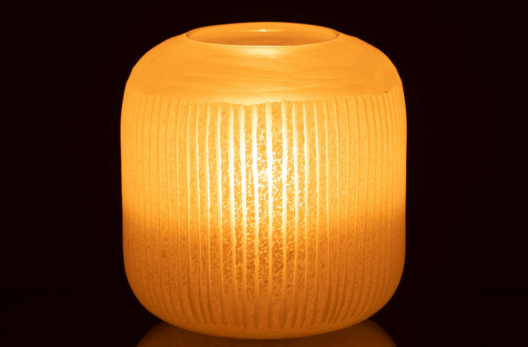 VAAS STREPEN GLAS LICHT GEEL S