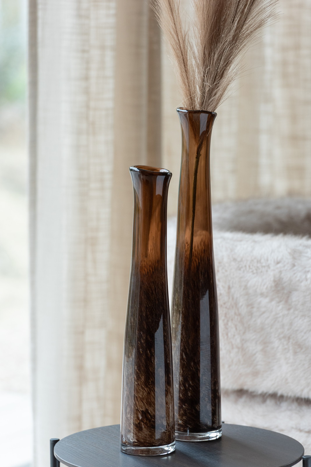 ��VASE CYLINDER GLASS BR L