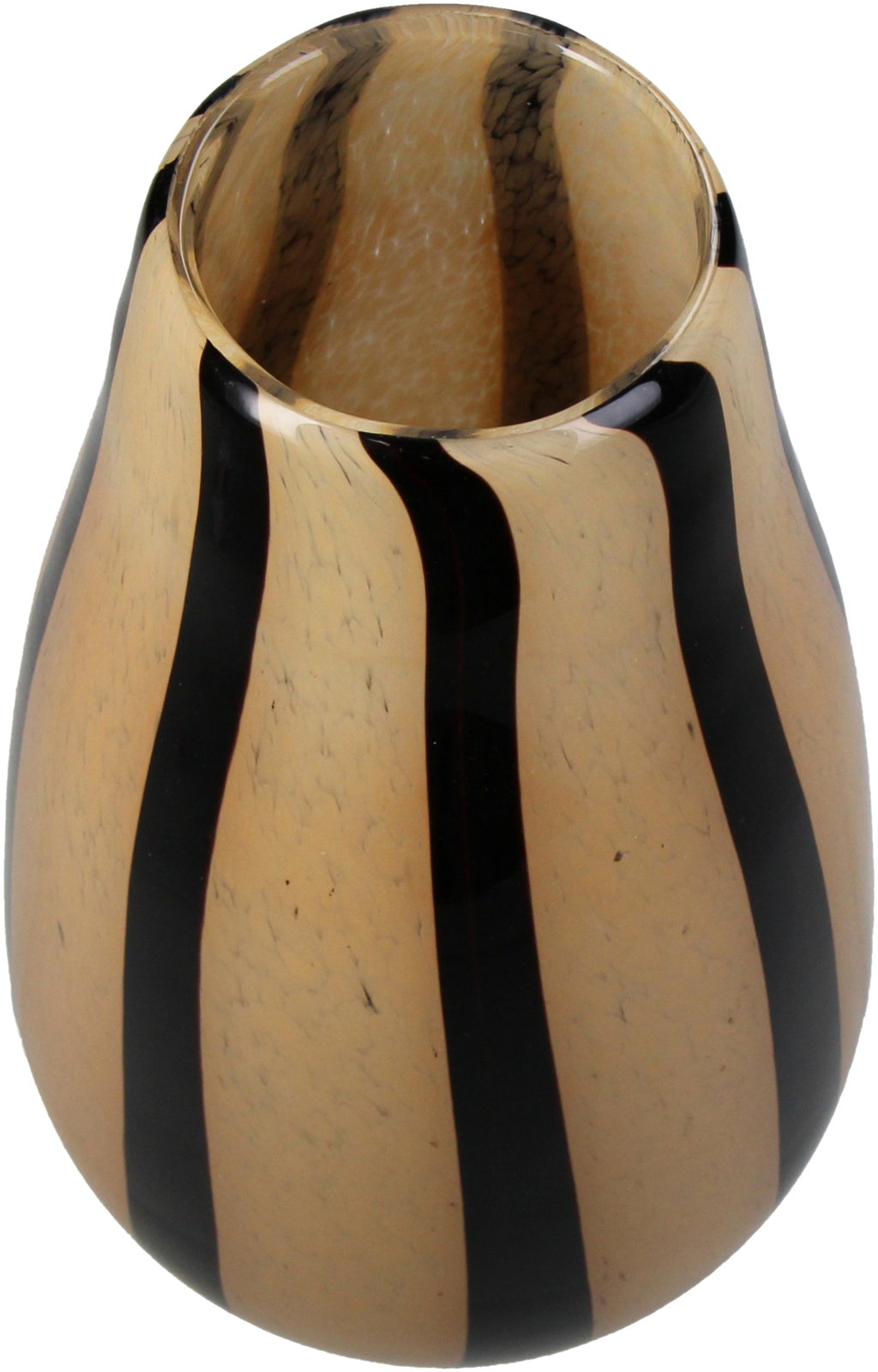 Vase Stripe Glass Peach