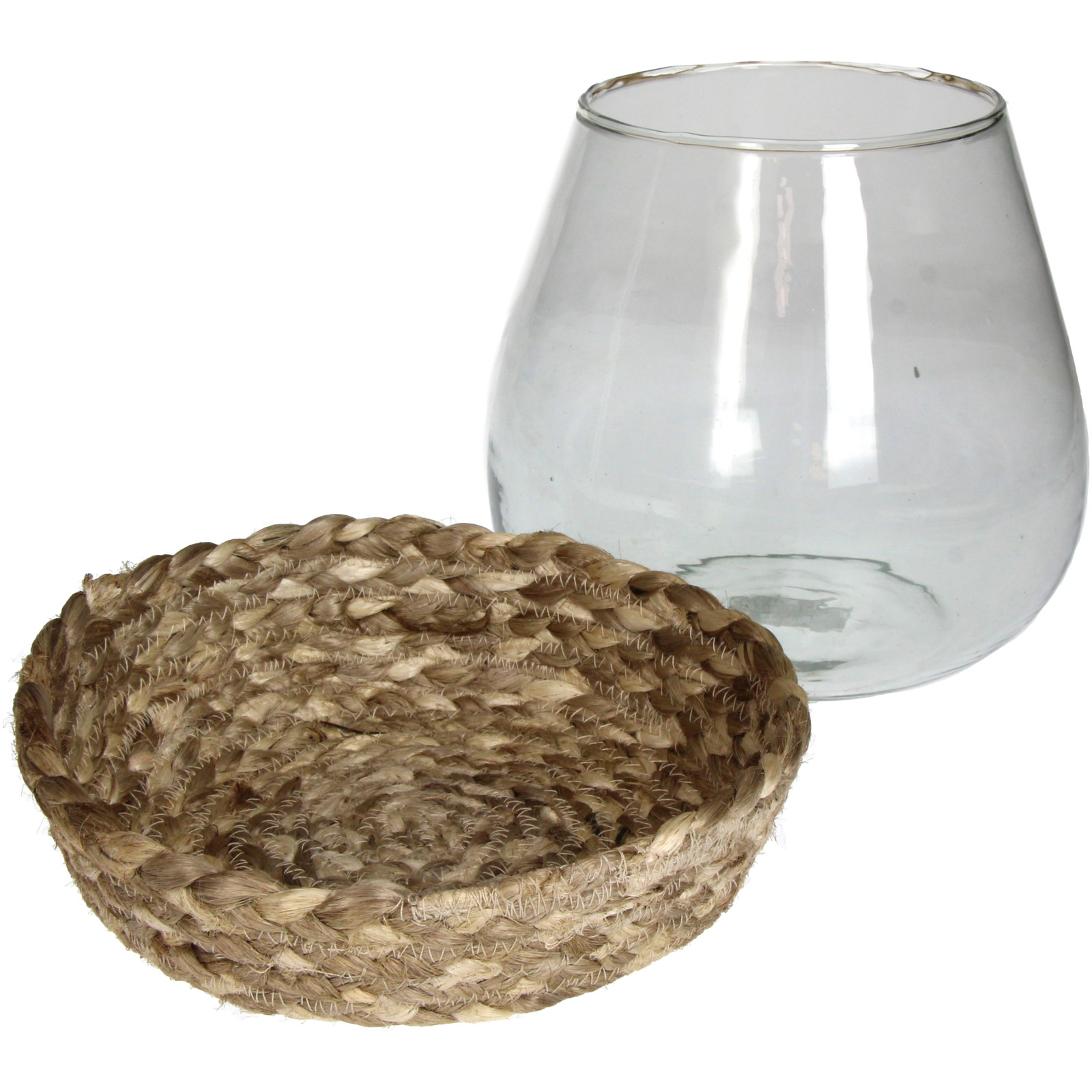 Candle Holder Glass Clea