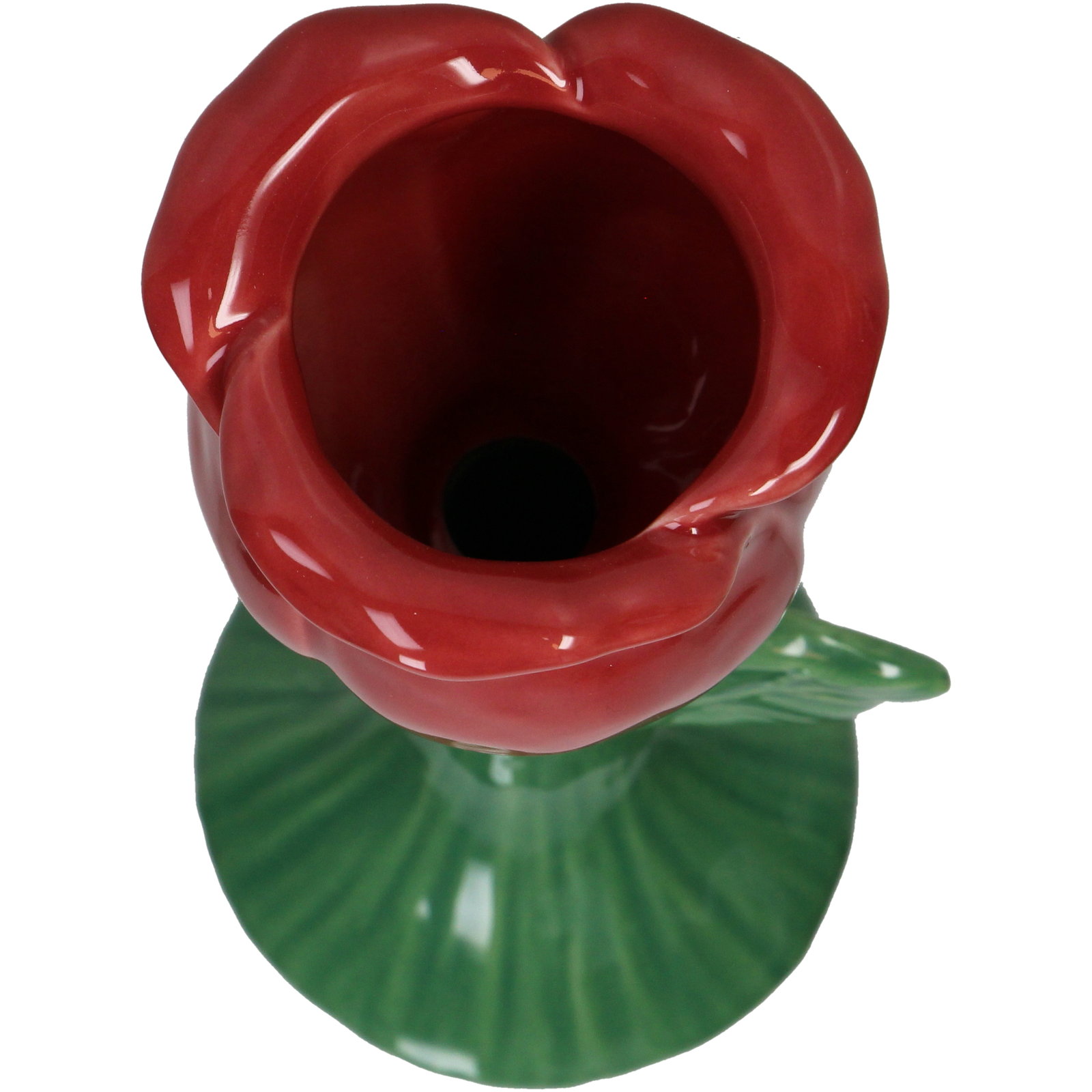 Vase Rose Fine Earthenware Red