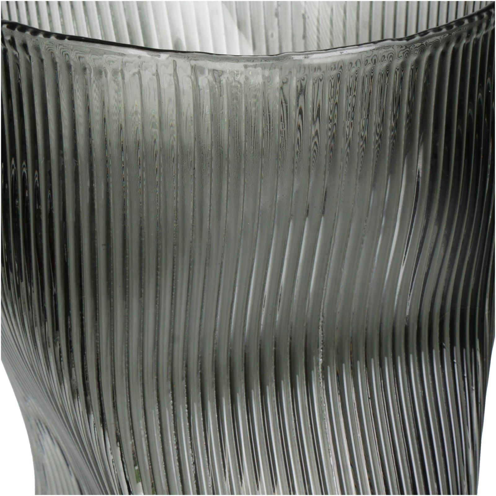 ■Vase Stripe Glass Grey