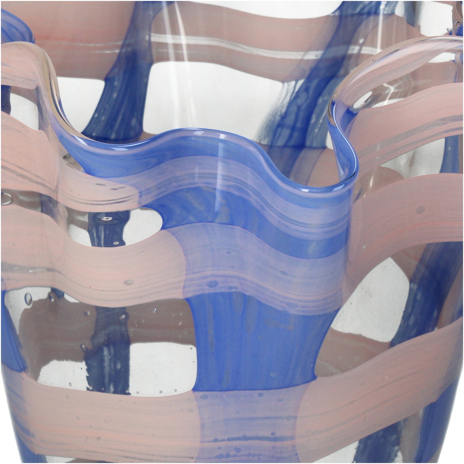 Vase Glass Blue 21x21x24.5cm