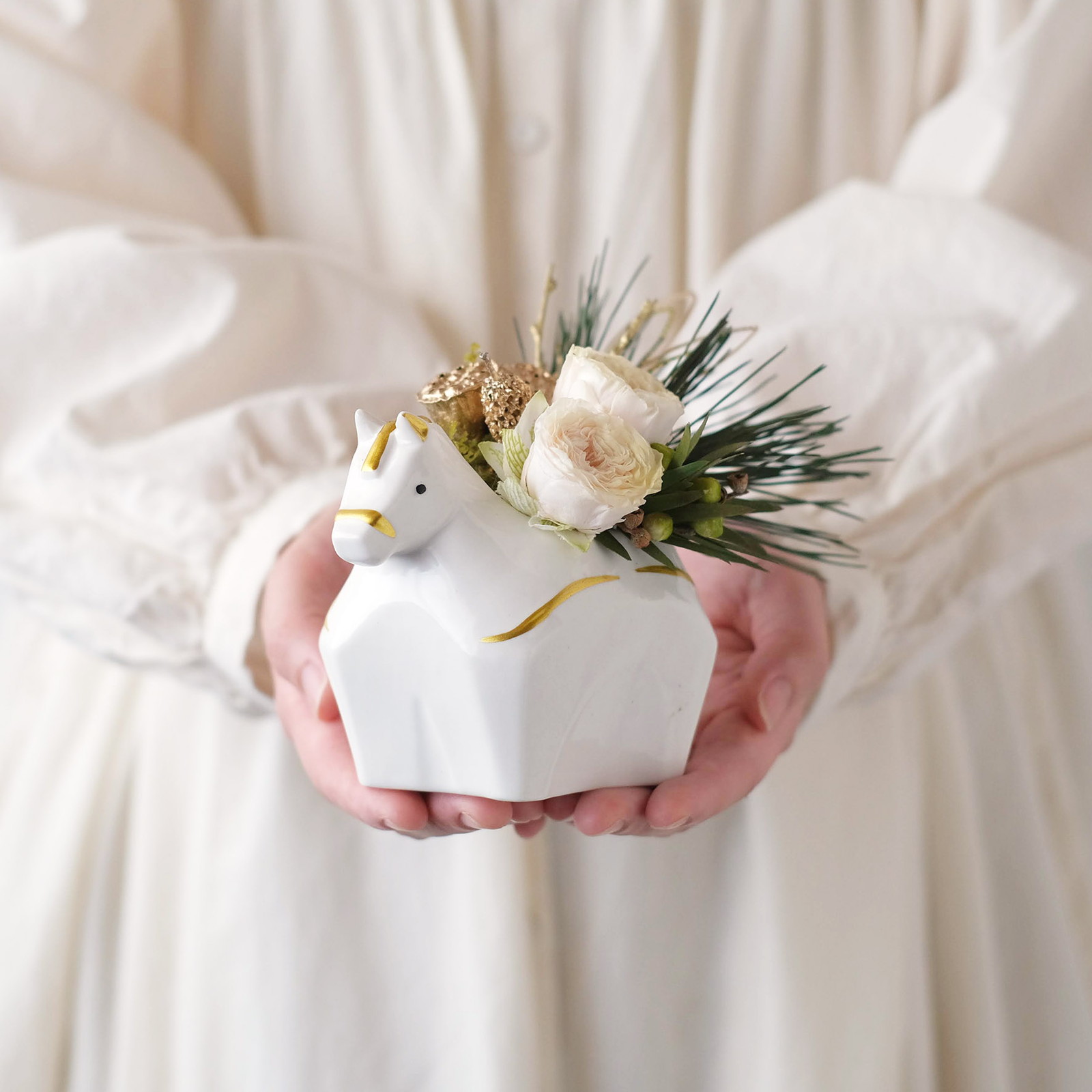 陶器ﾎﾟｯﾄ 干支 午: 正月雑貨 ｜ YDMオンラインストア ｜ 横浜