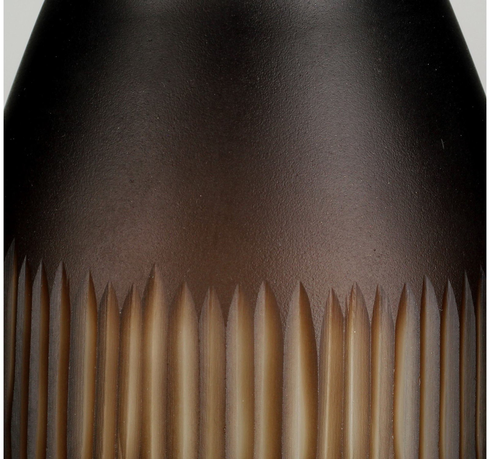 Vase Glass Brown 14x14x43cm