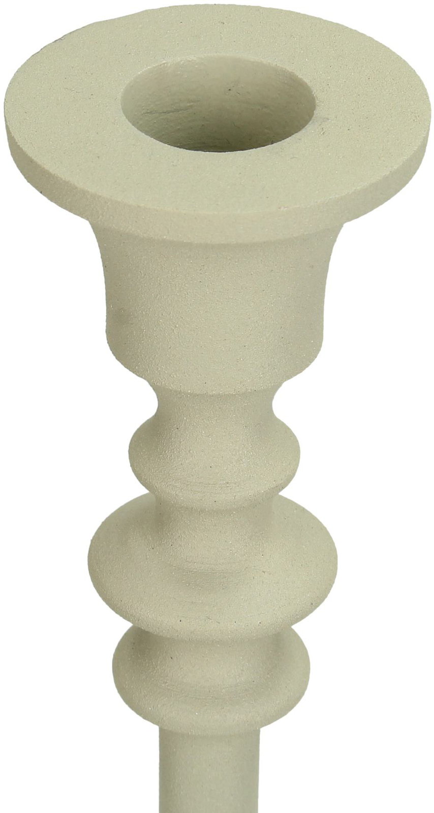Candle Stick Aluminium Ivory 10x10x26.5cm