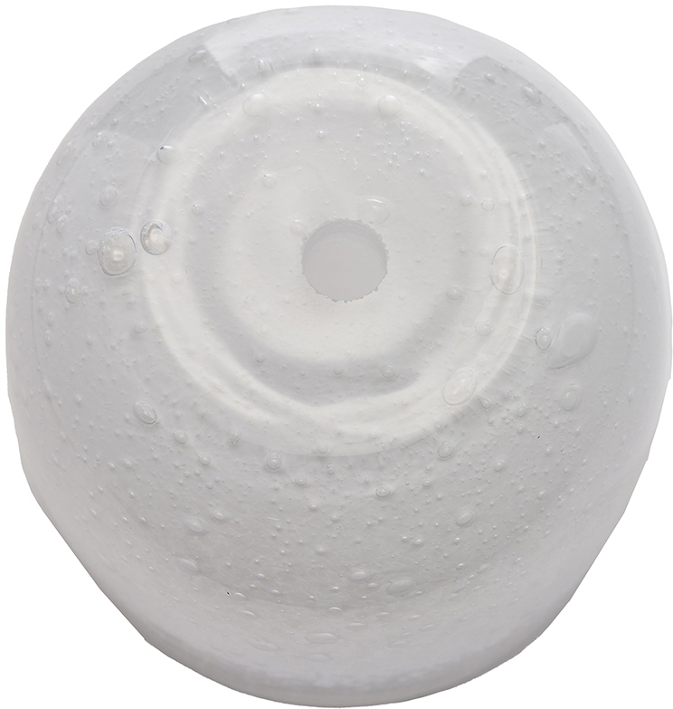 【個人宅不可】DGガラスアールポット&ソーサー10.5xH10.5クリアホワイト