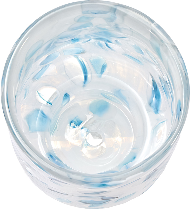 【個人宅配送不可】DGガラスステップポット&ソーサーφ10xH12 ホワイトBP