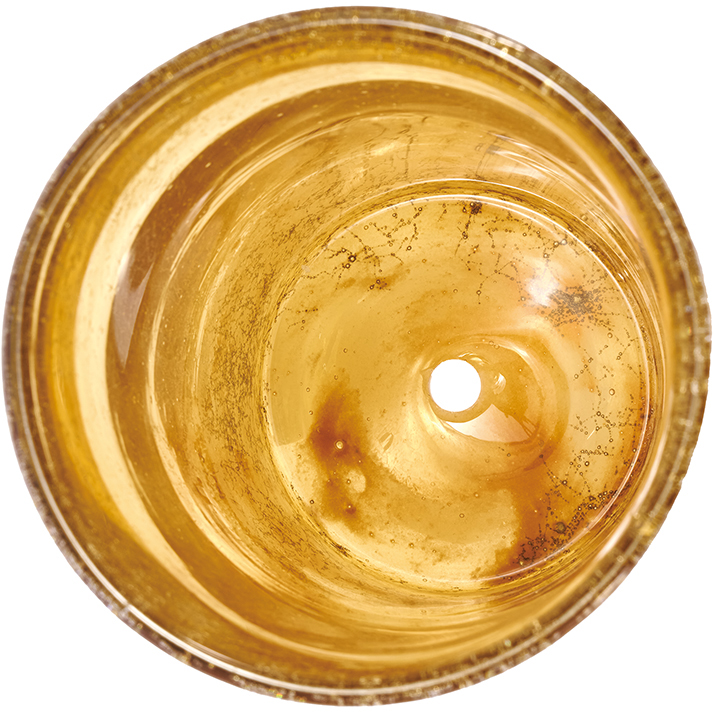 【個人宅不可】DGガラスピラーポット&ソーサー10xH19 サンシャイン