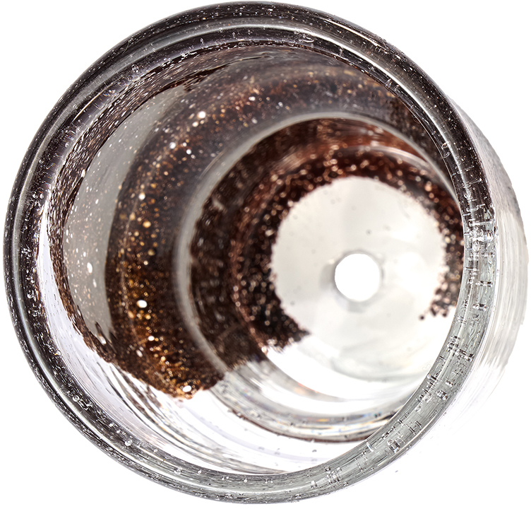 【個人宅不可】DGガラスステップロングポット&ソーサー8.5xH16 クリアMB