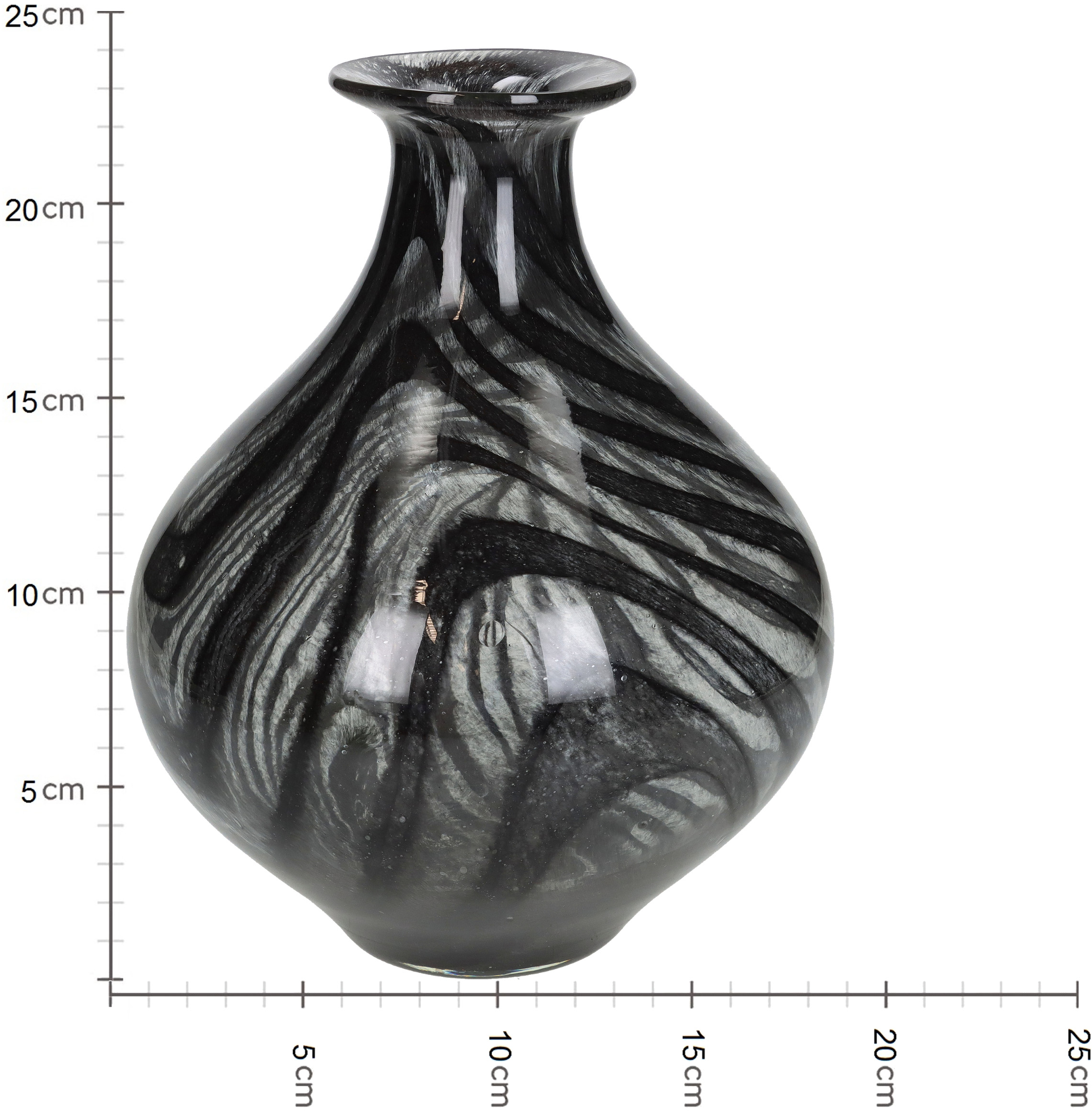 Vase Black 24x19x19cm