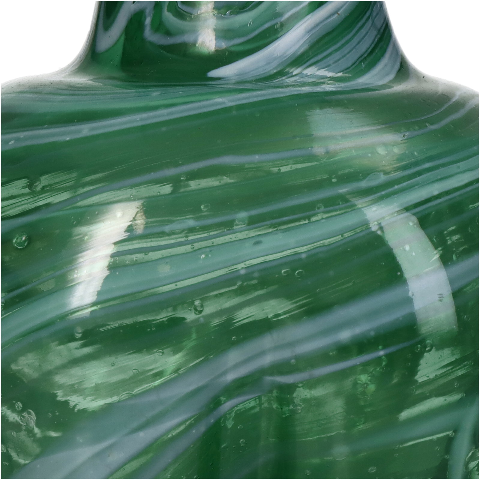 Vase Glass Green 14.5x14.5x15cm