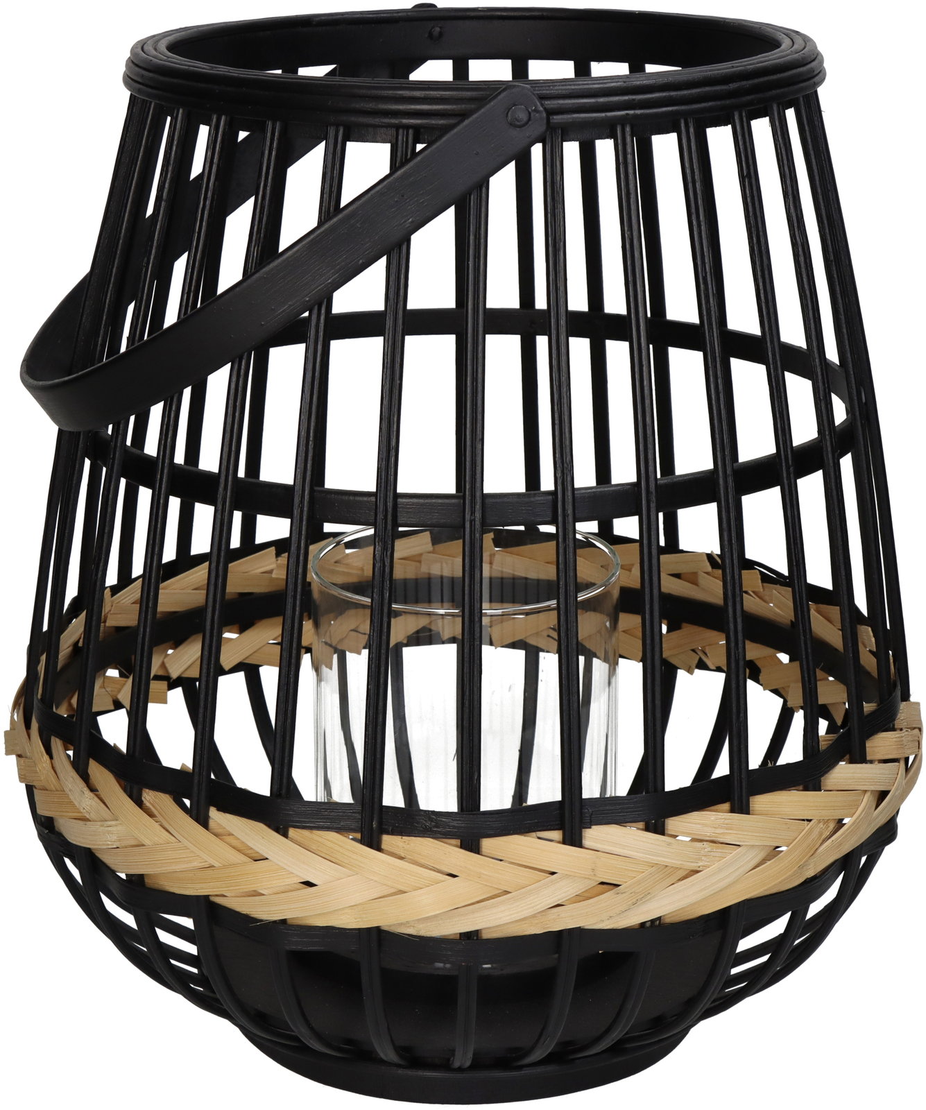 Lantern Bamboo Black 29.5x29.5x32cm