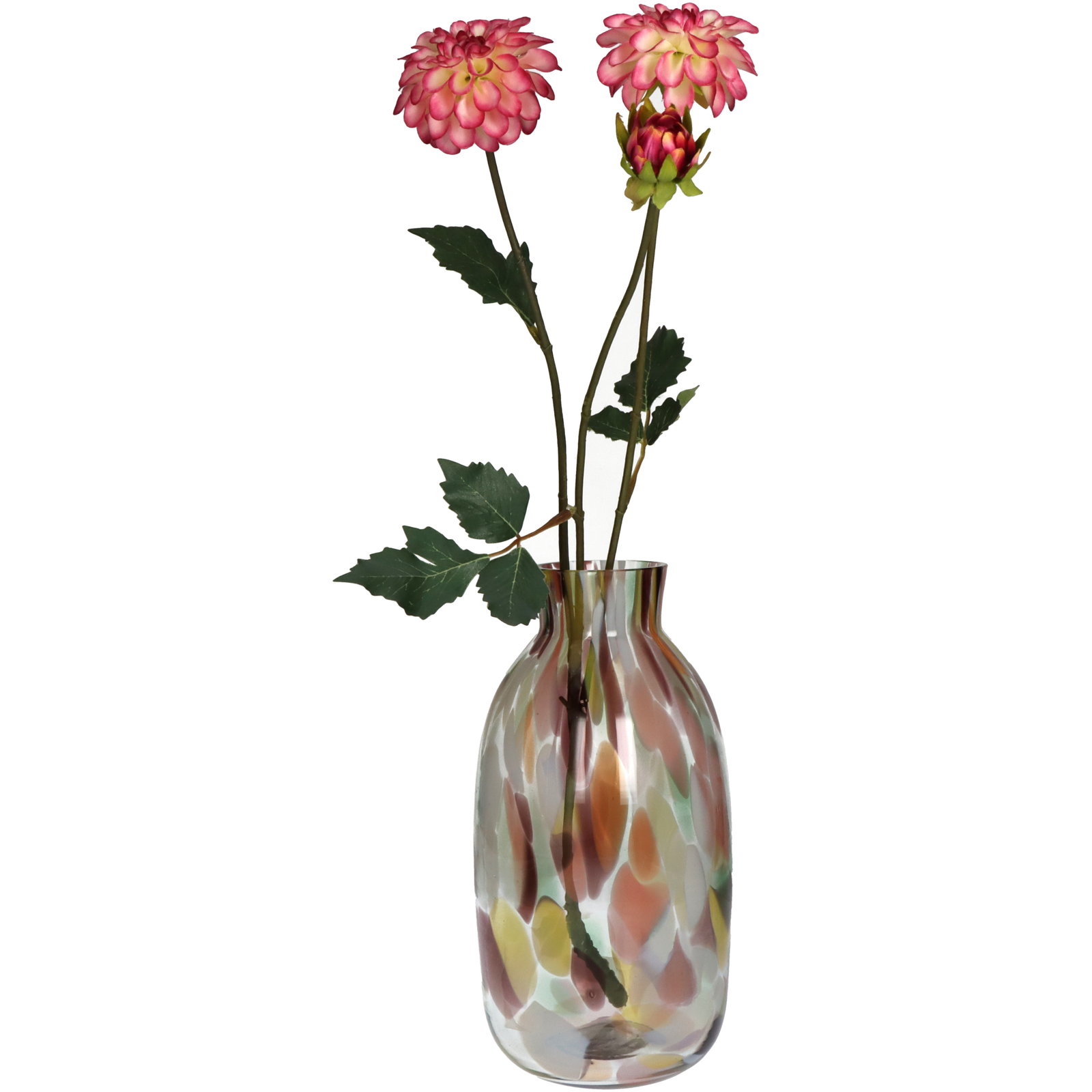 Vase Glass Multi 12.5x12.5x25cm