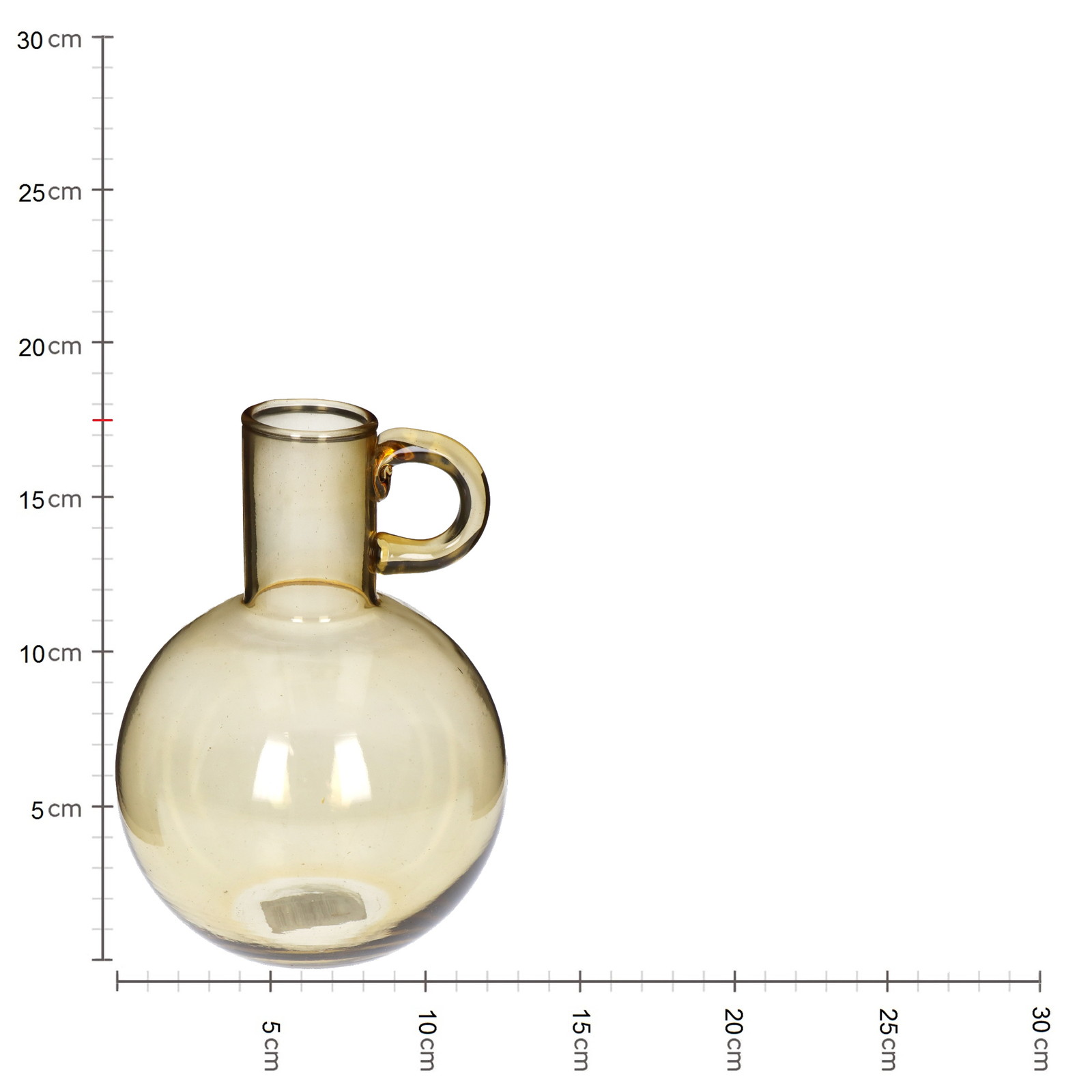 Vase Amber 12x12x18cm