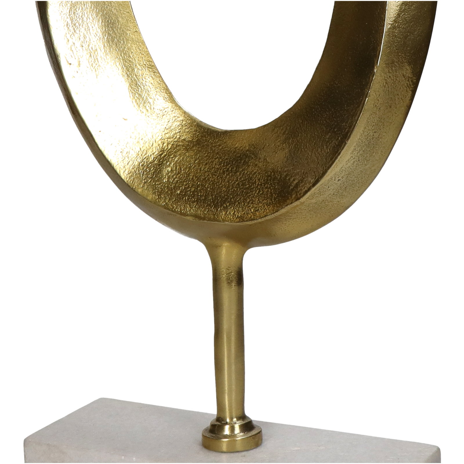 Ornament Oval Aluminium Gold 24x7.5x51cm