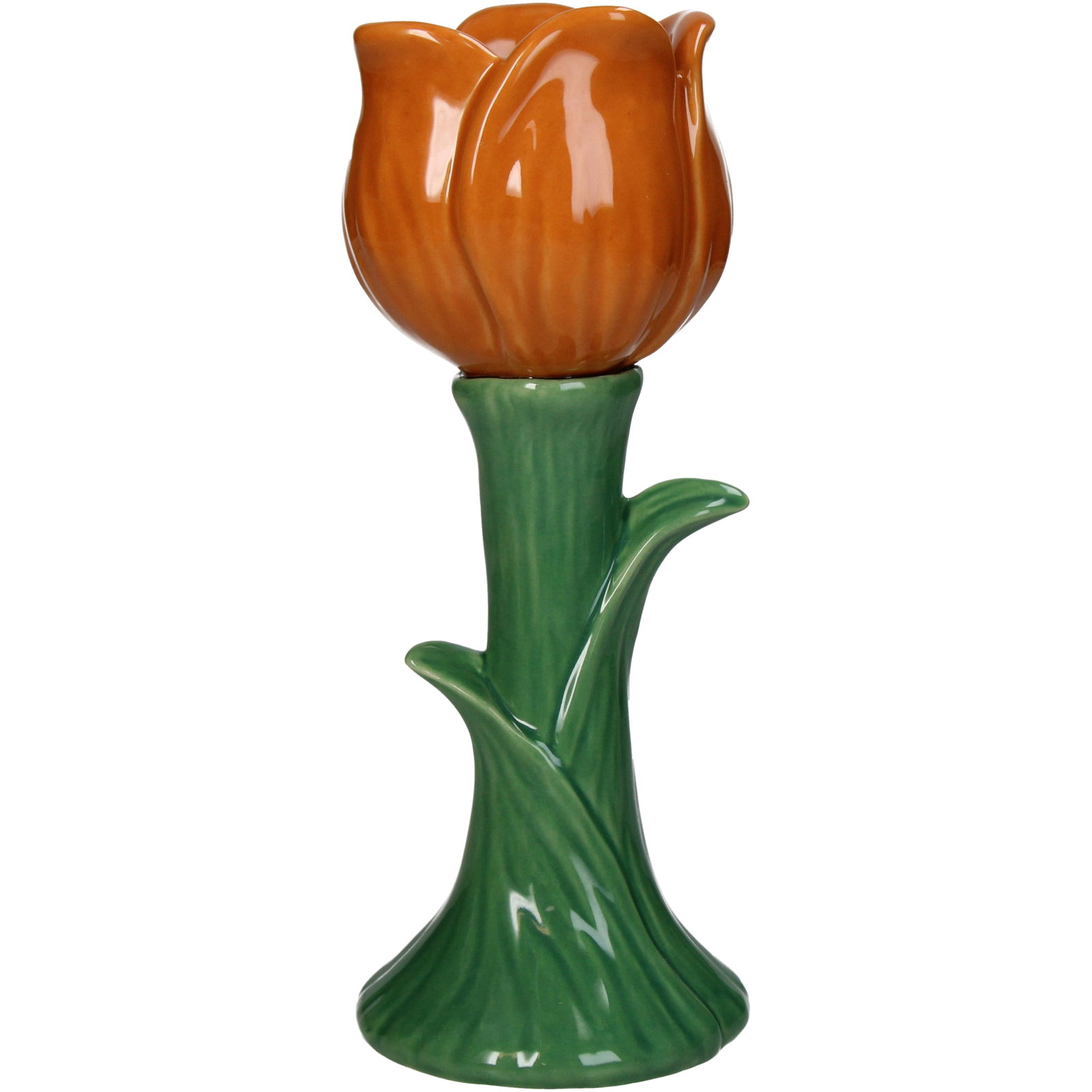 Vase Tulip Fine Earthenware Orange