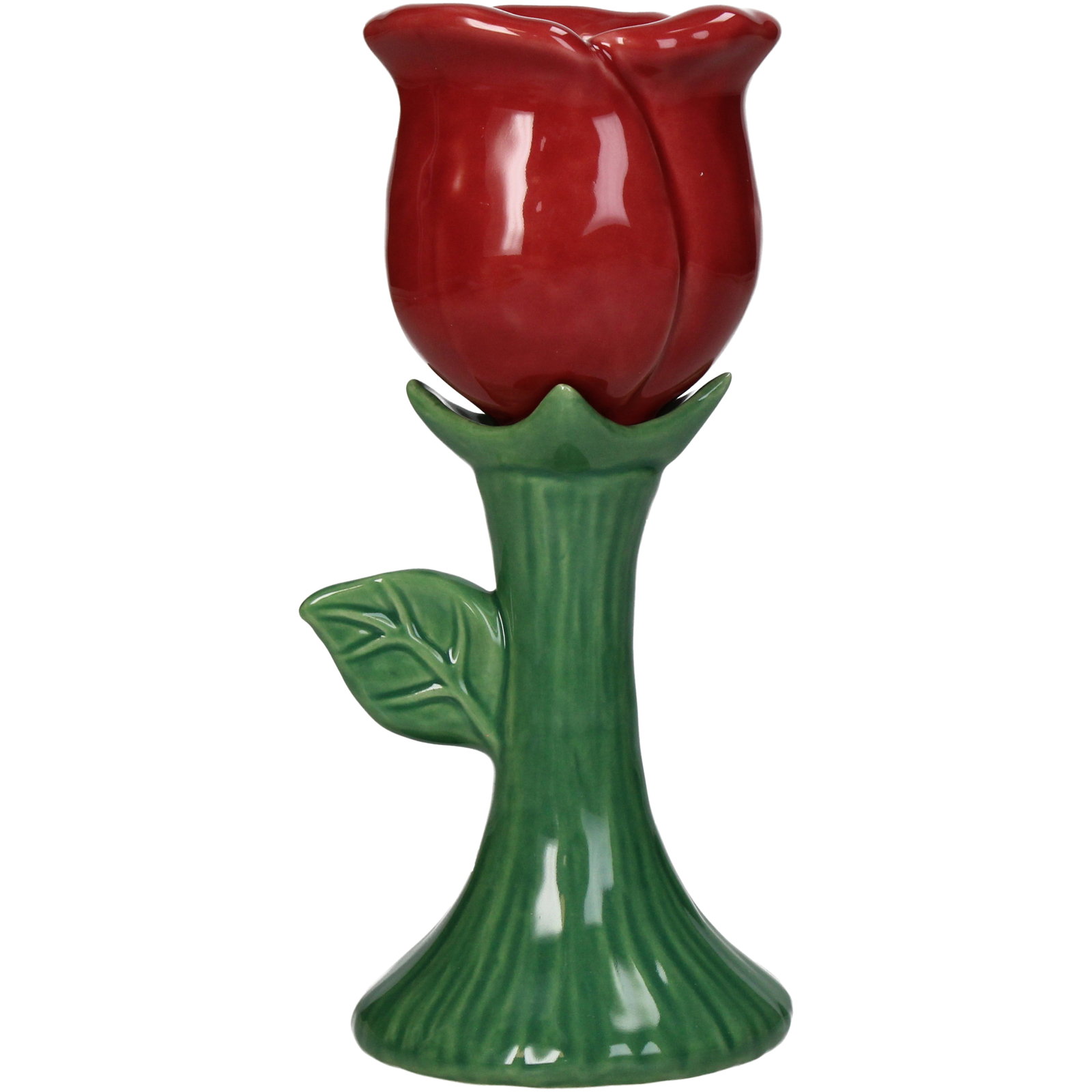 Vase Rose Fine Earthenware Red