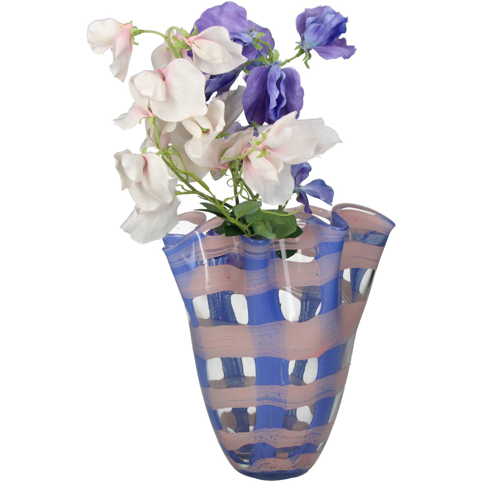 Vase Glass Blue 21x21x24.5cm