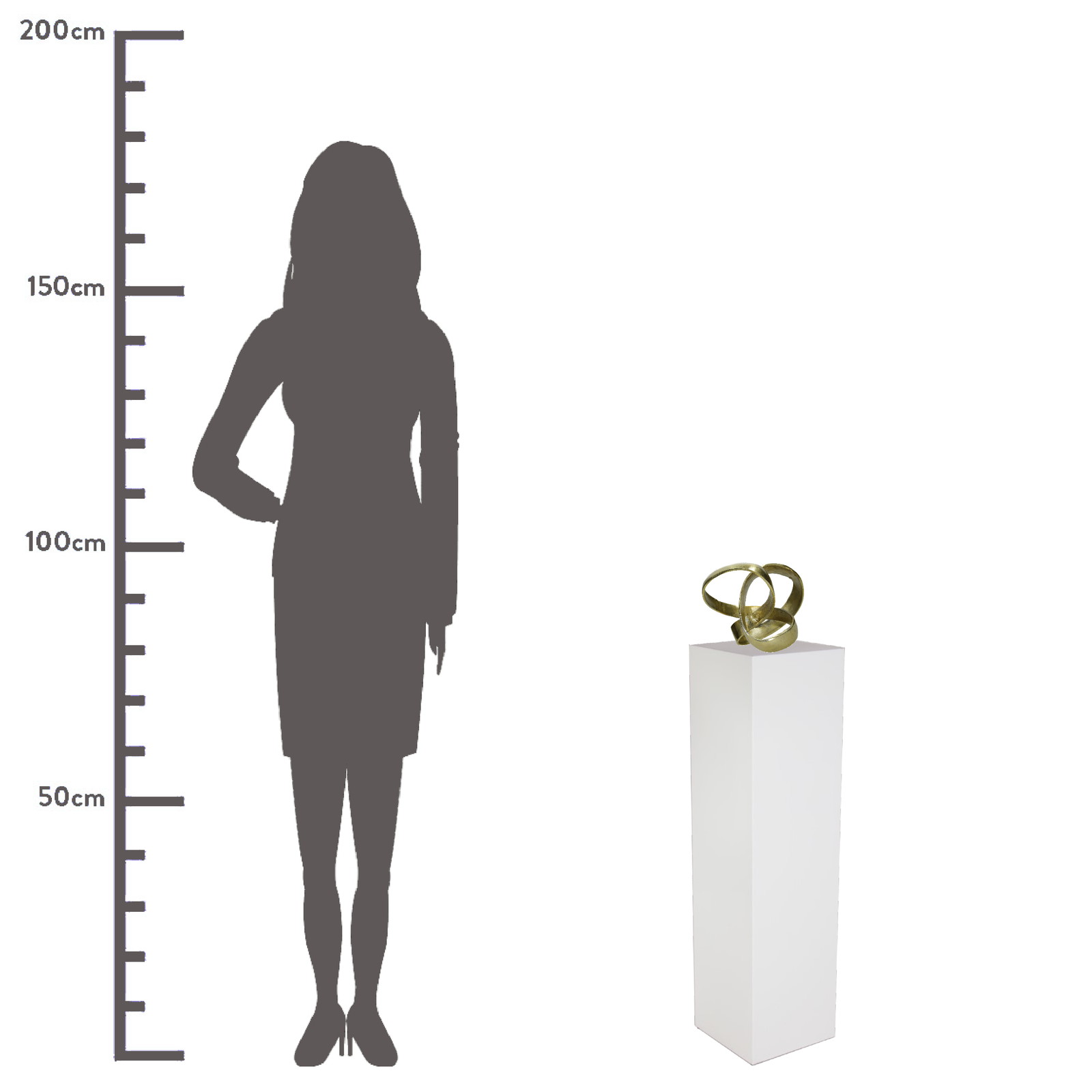 Ornament Knot Gold 17x20x23cm