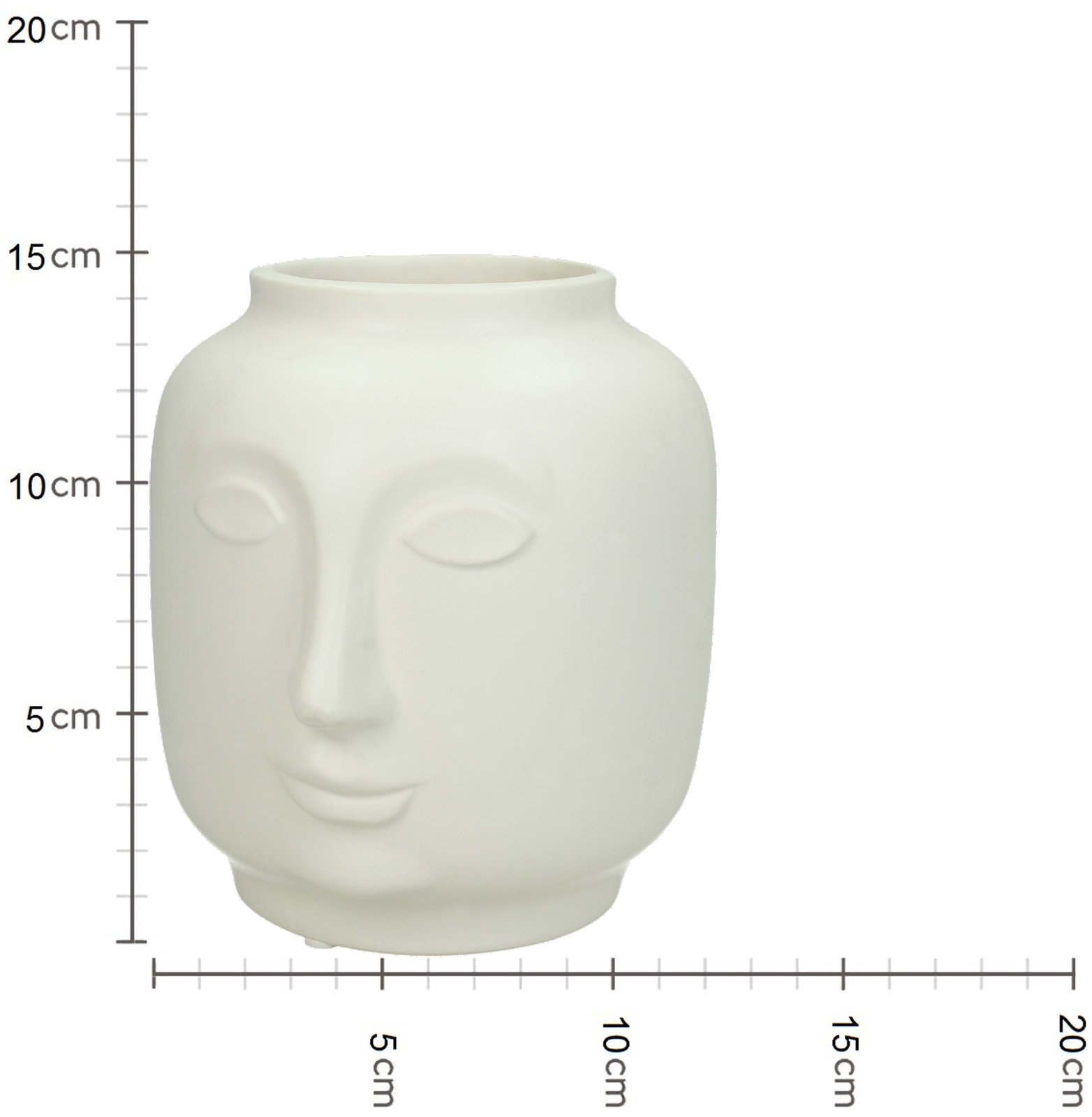 Vase Fine Earthenware White 146x13x148cm