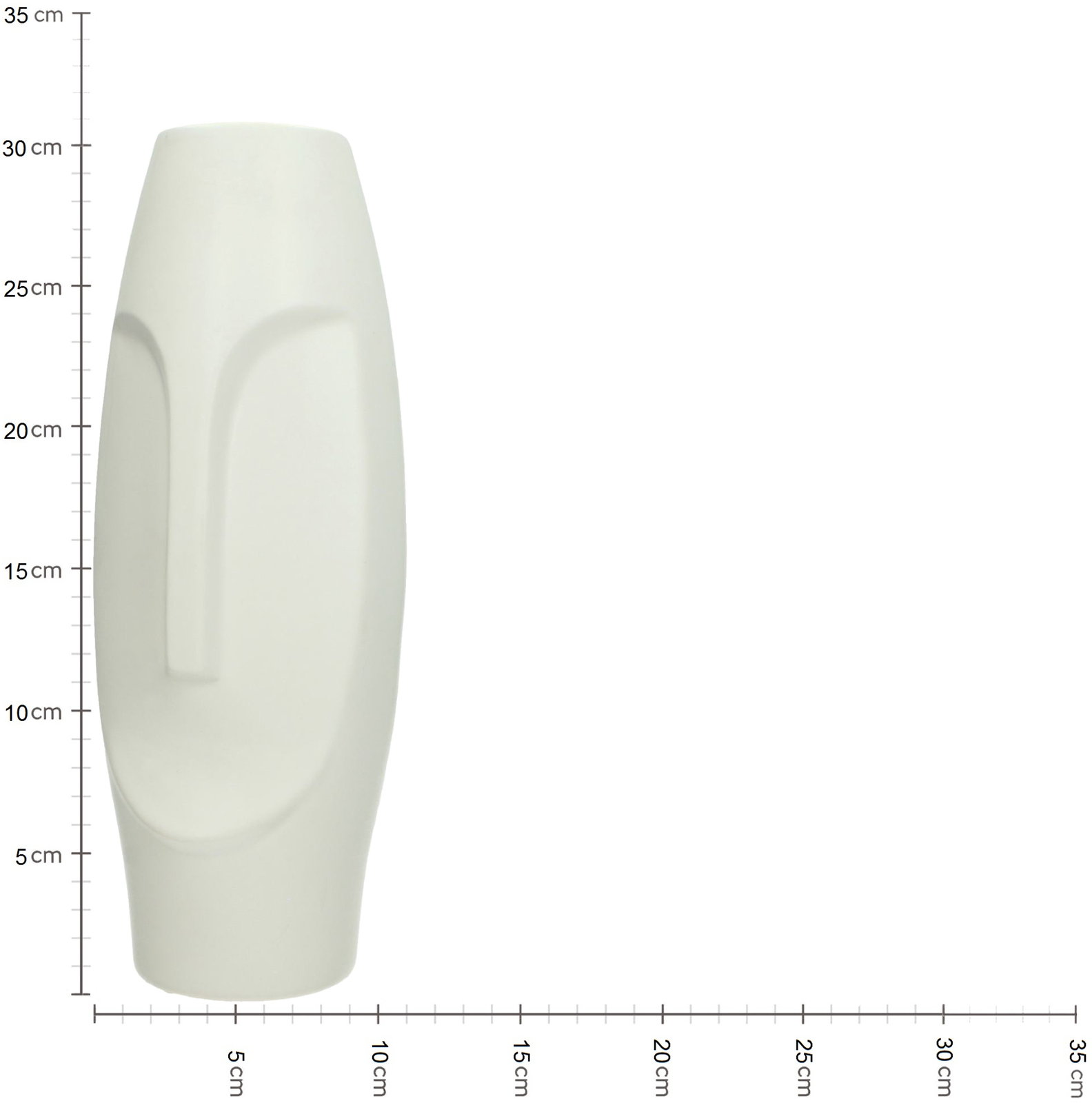 Vase Fine Earthenware White 11.5x10.5x31.3cm