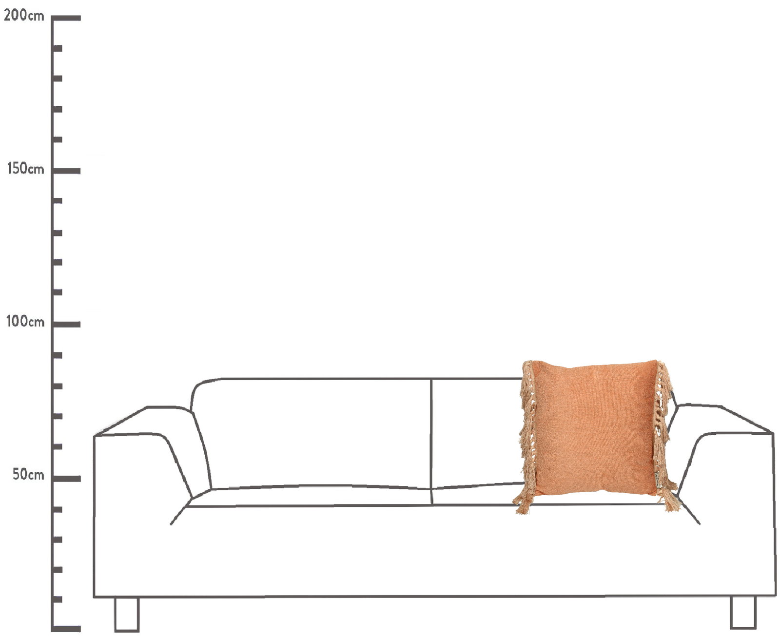 Cushion Polyester Peach 45x45cm