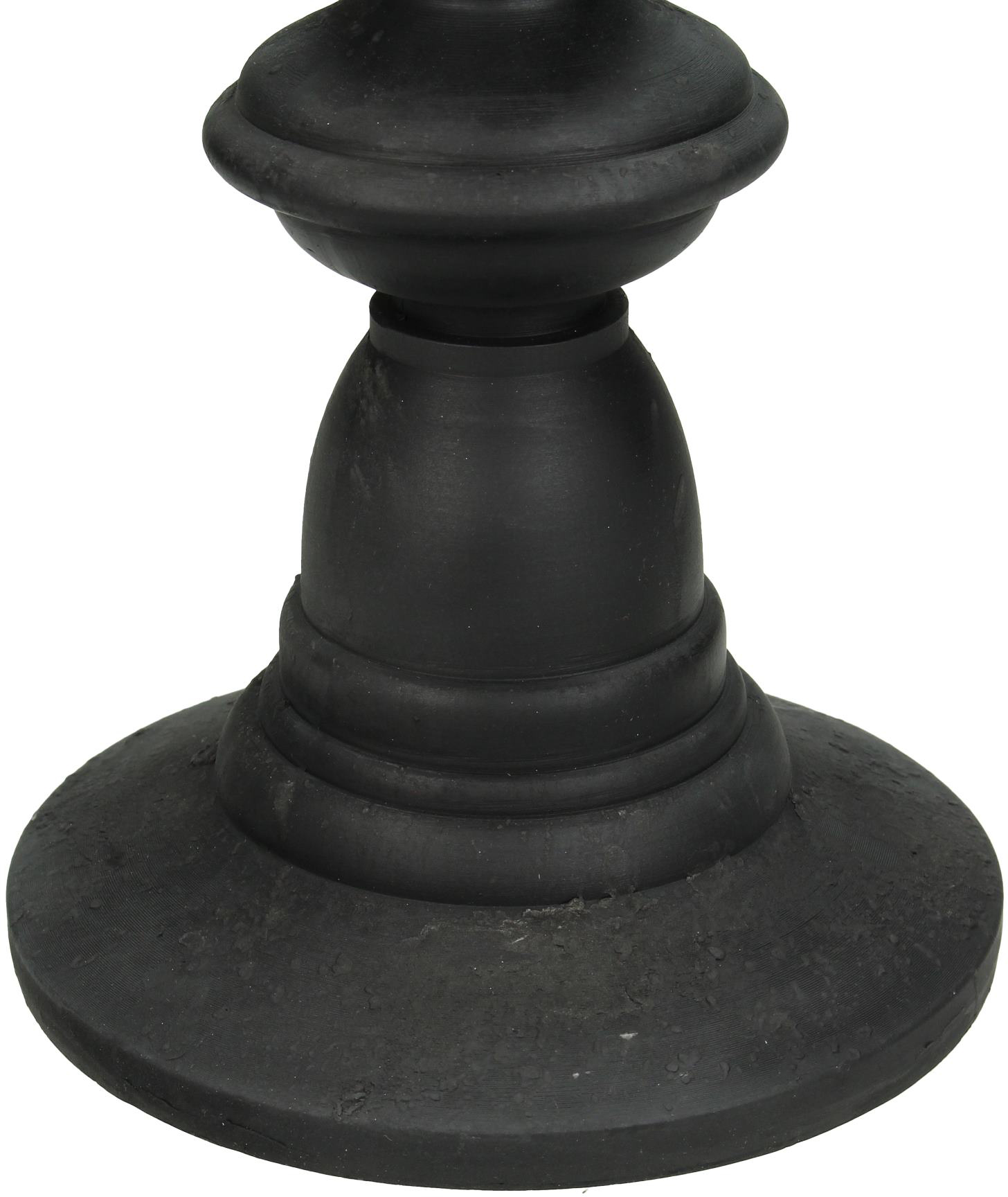 Candle Stick Polyresin Black 13.5x13.5x41cm