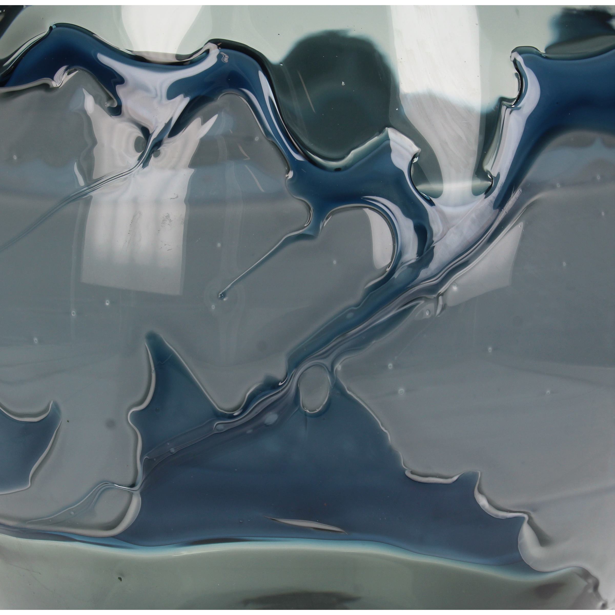Vase Glass Blue 23x23x30cm