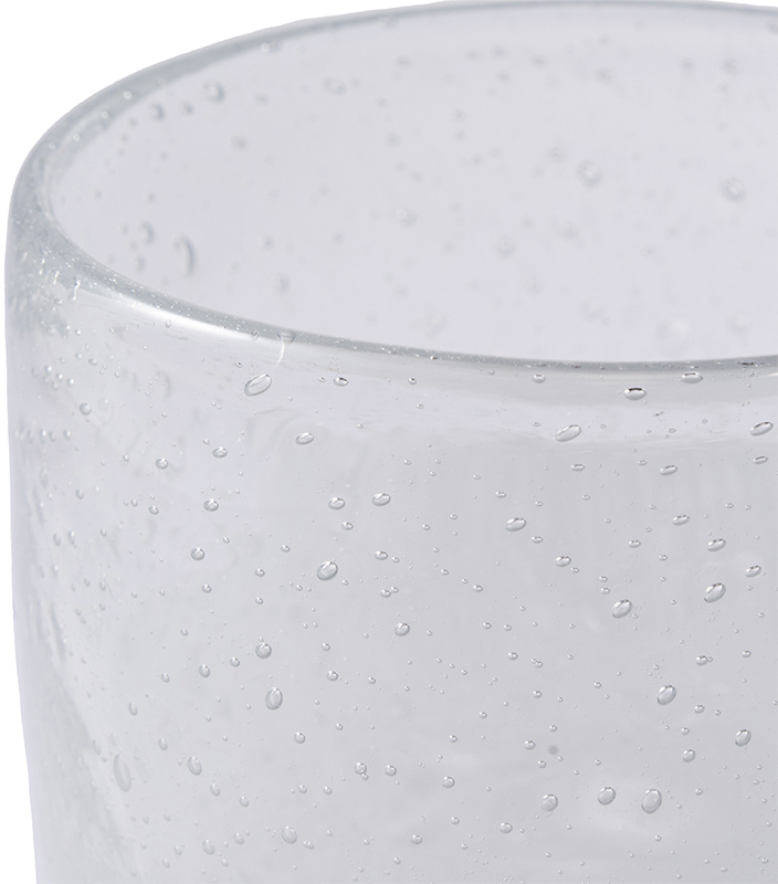 【個人宅不可】DGガラスアールポット&ソーサー10.5xH10.5クリアホワイト