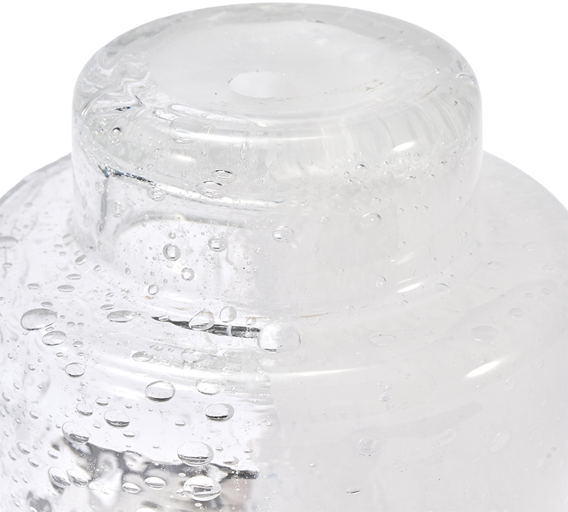 【個人宅不可】DGガラスステップポット&ソーサー10xH12 クリアホワイト