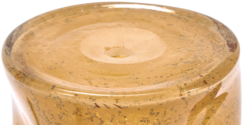 【個人宅不可】DGガラスピラーポット&ソーサー10xH19 サンシャイン