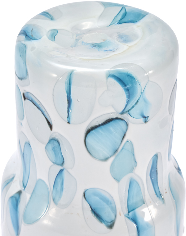 【個人宅不可】DGガラスステップロングポット&ソーサー8.5xH16 ホワイトBP