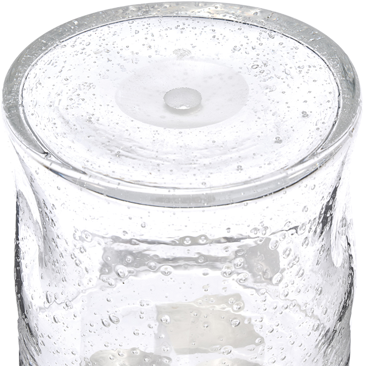 【個人宅不可】DGガラスナローポット&ソーサー10xH10 クリアー