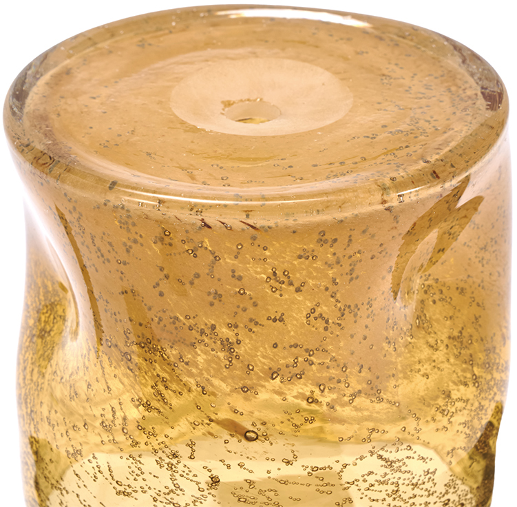 【個人宅配送不可】DGガラスナローポット&ソーサーφ10xH10 サンシャイン