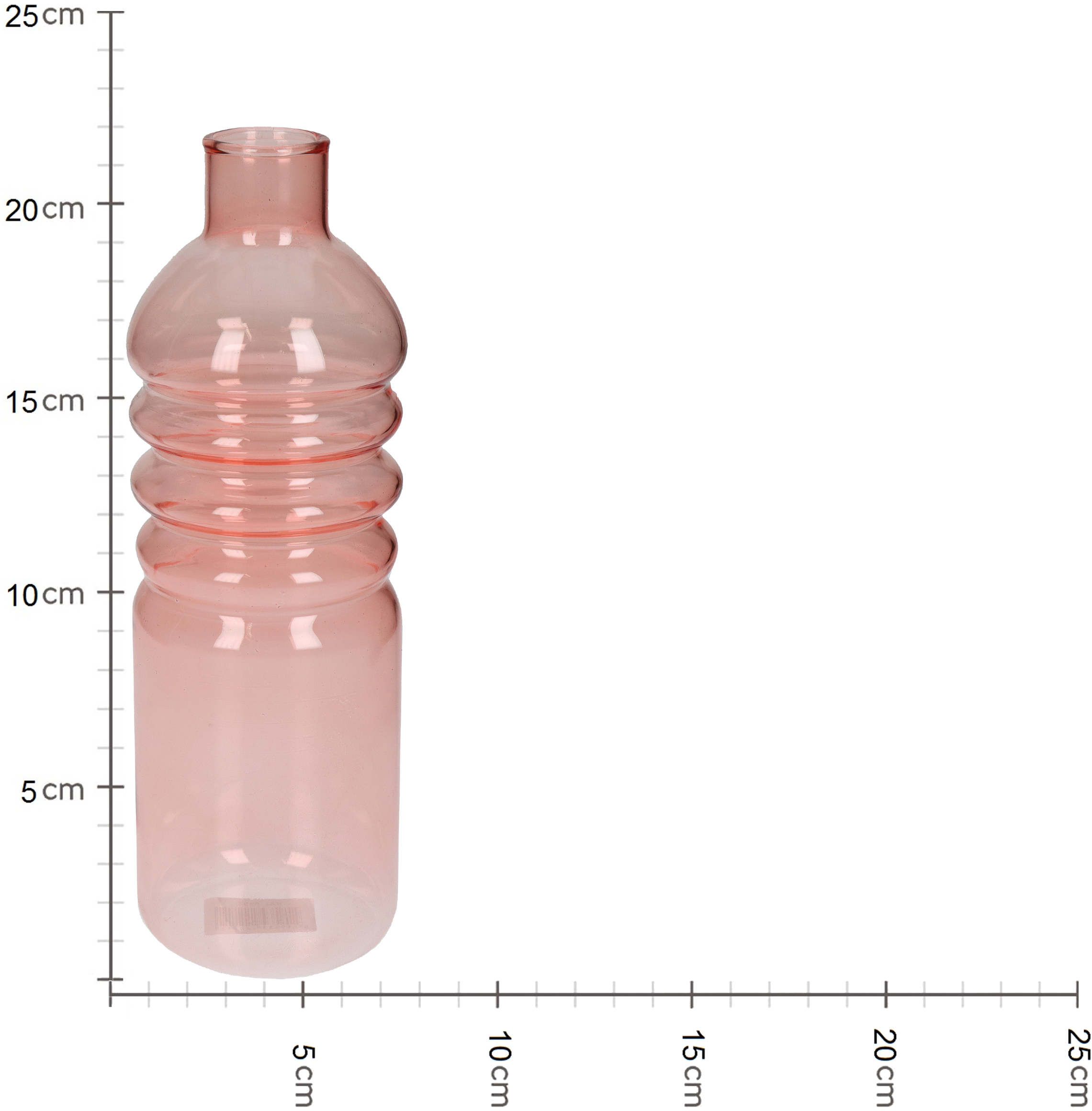 Vase Bottle Glass Pink