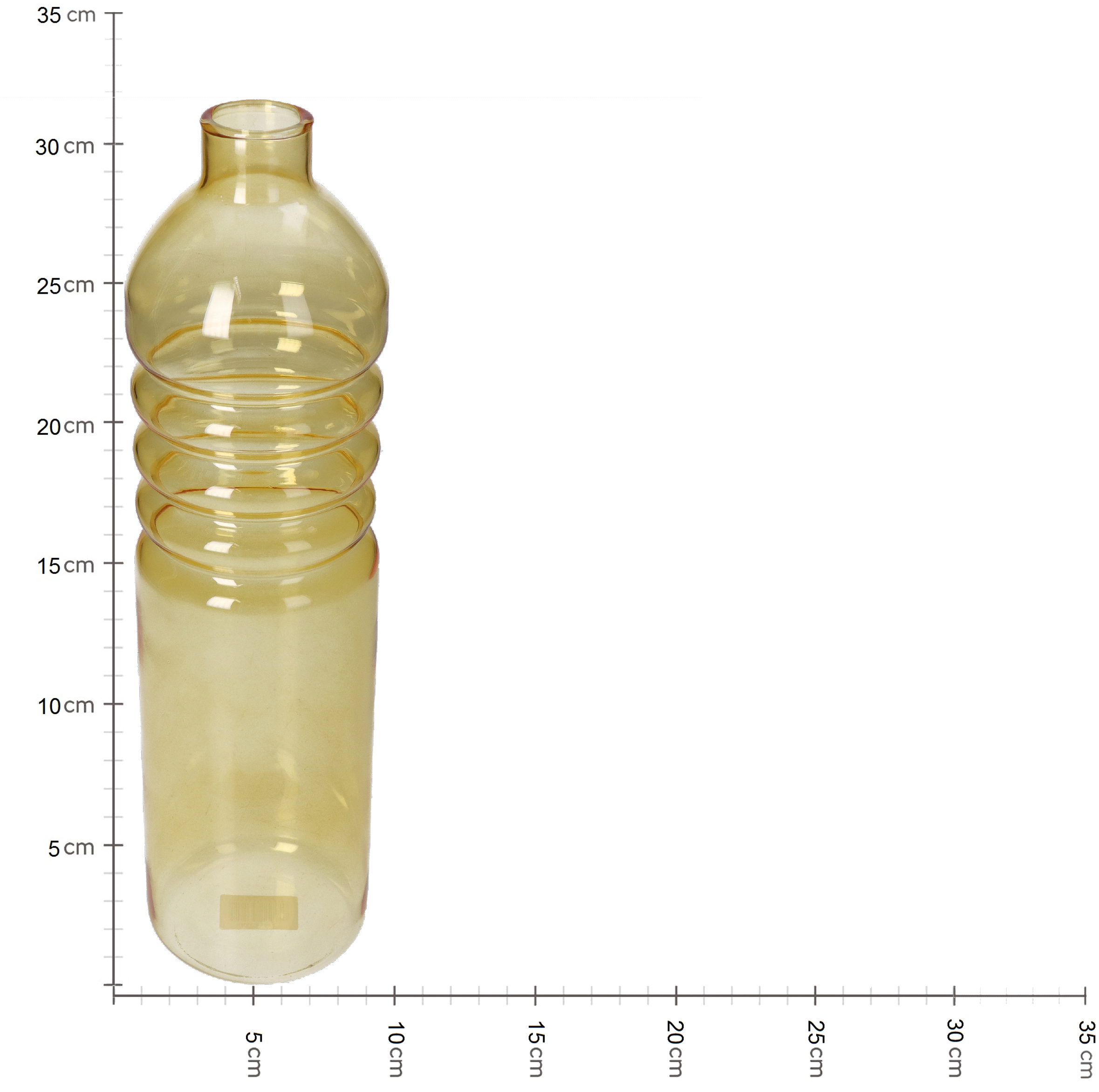 Vase Bottle Glass Yellow