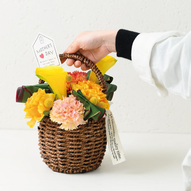 ハンドルカゴバッグナチュラルM(4P)