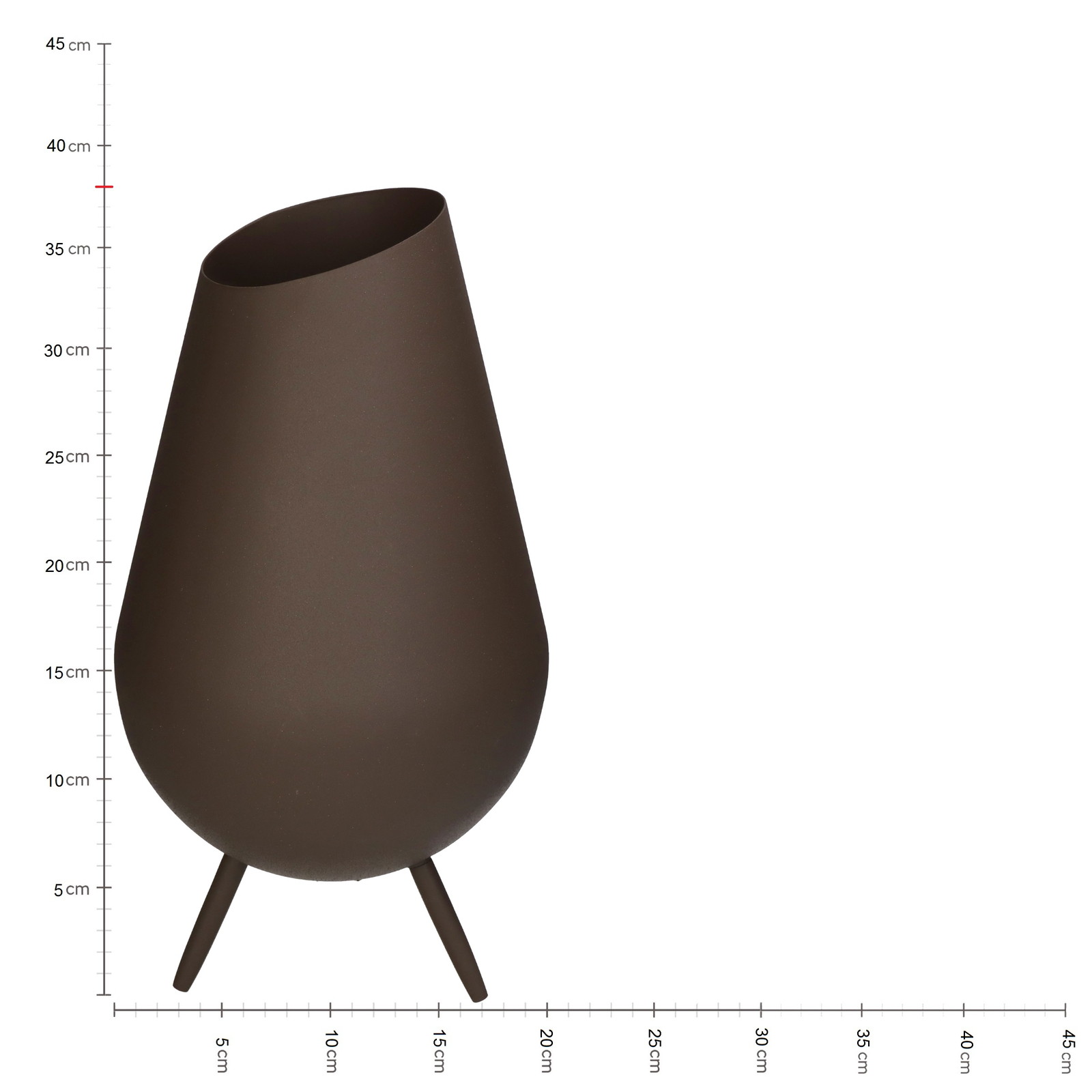 Vase Brown 21x21x38cm