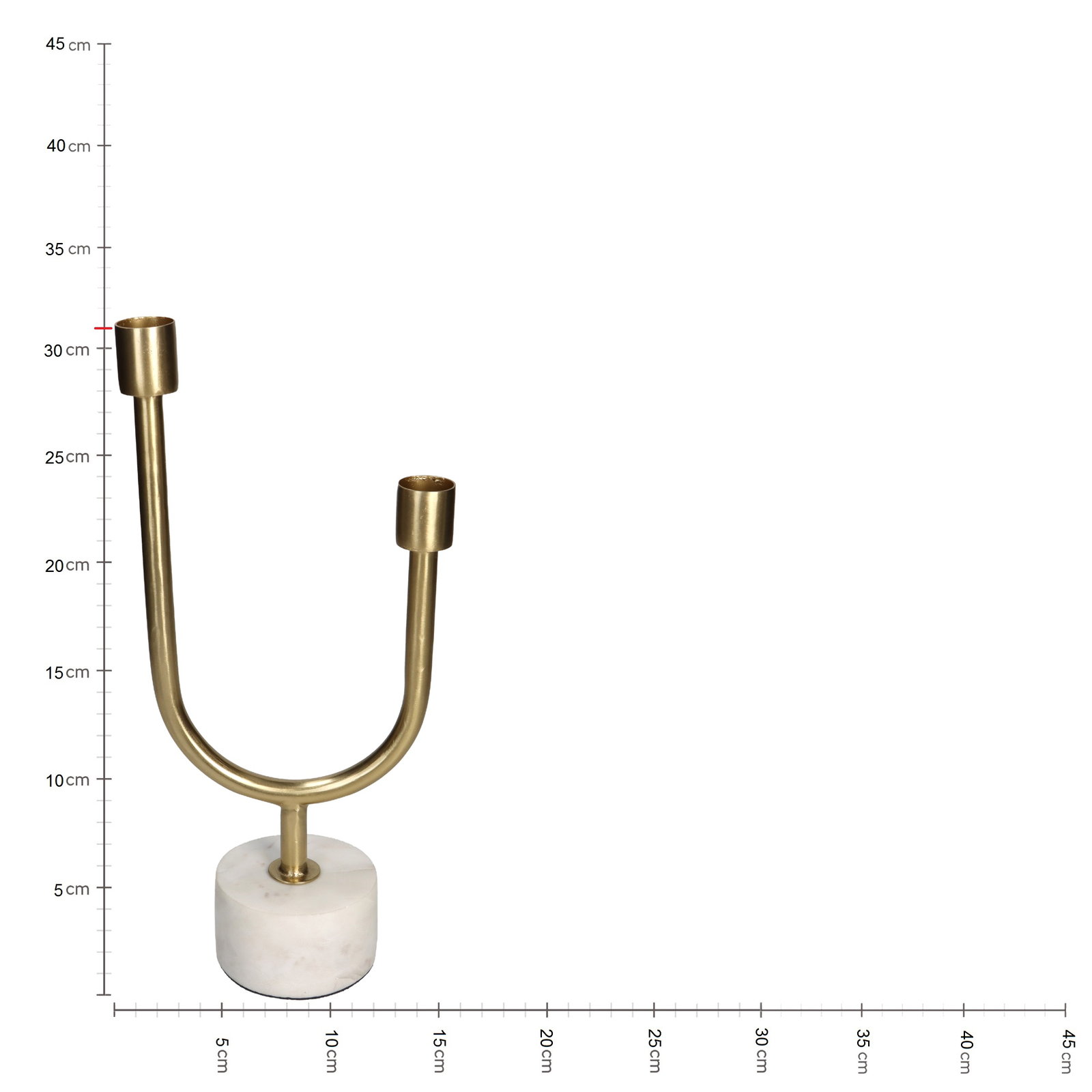 Candle Stick Gold 14x8x31cm