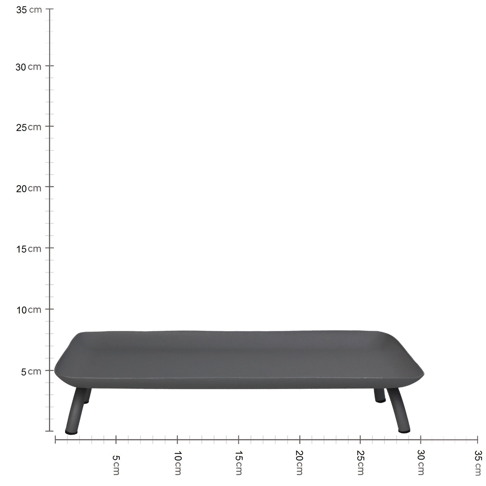 Plate Grey 31x16x6cm