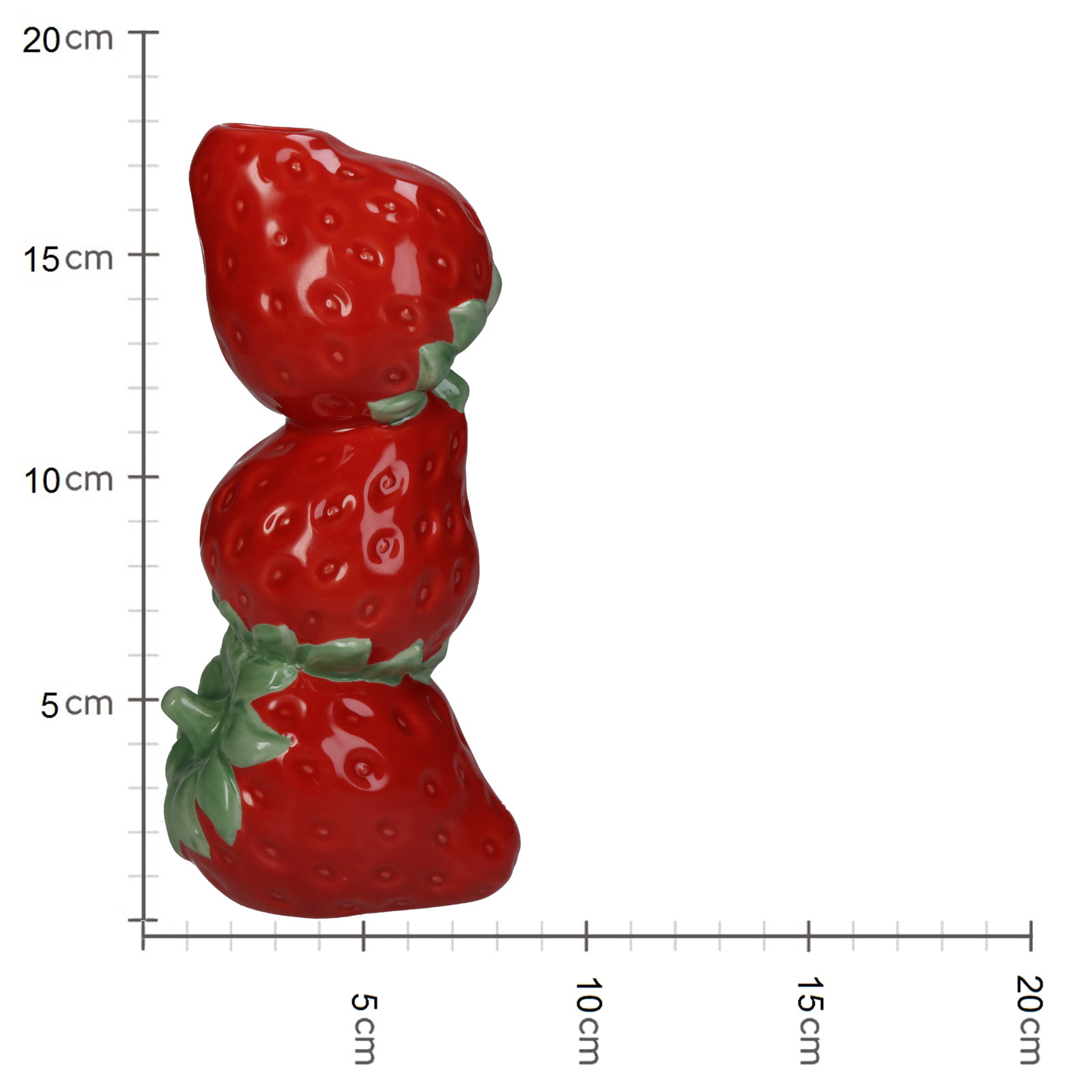 ■Vase Strawberry Red 9x8x18cm
