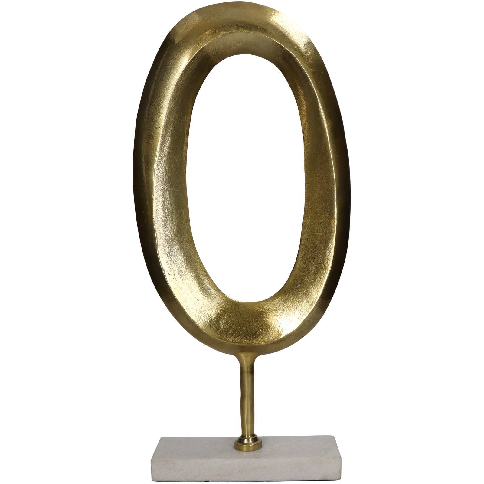 Ornament Oval Aluminium Gold 24x7.5x51cm