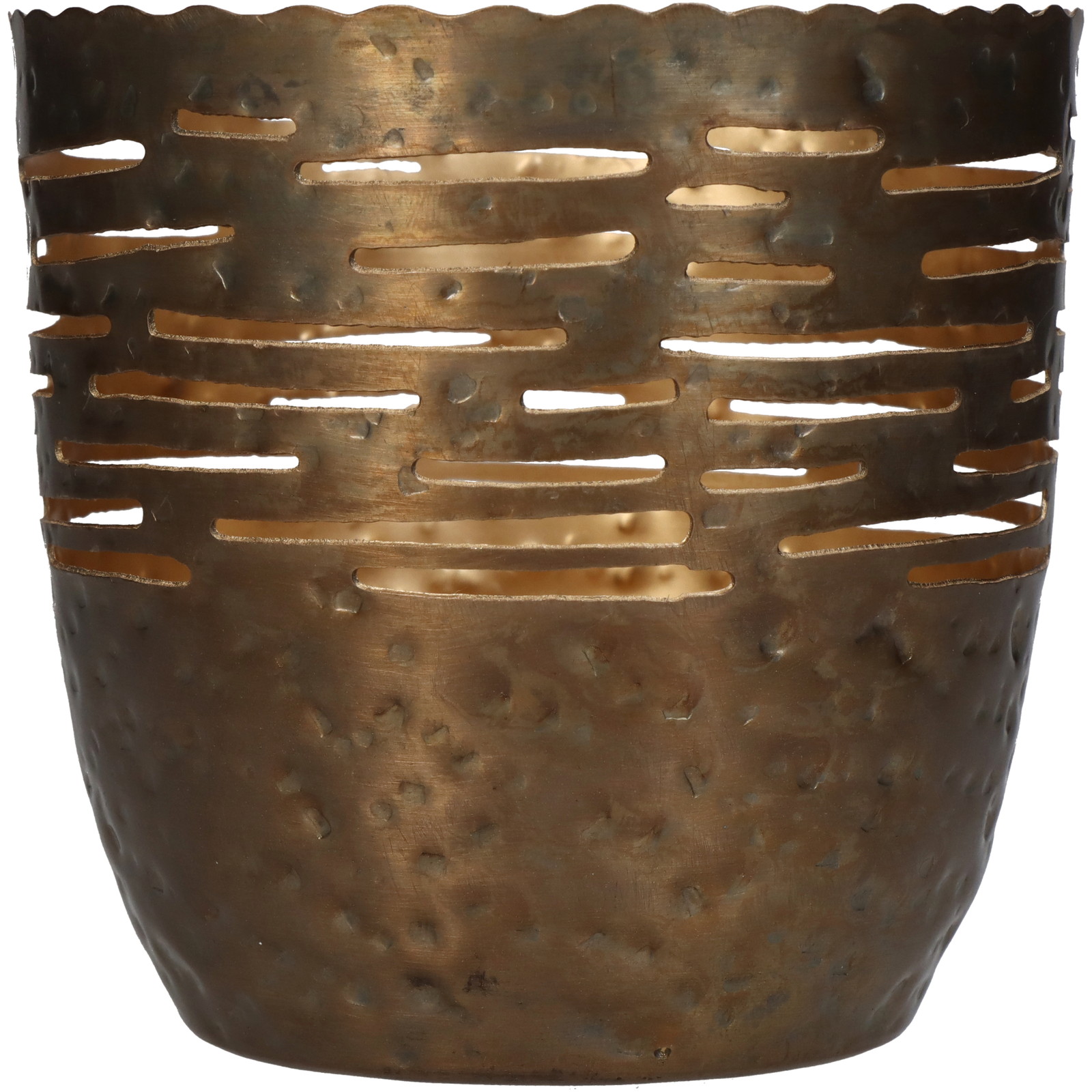 Candle Holder Bronze 10x10x10cm