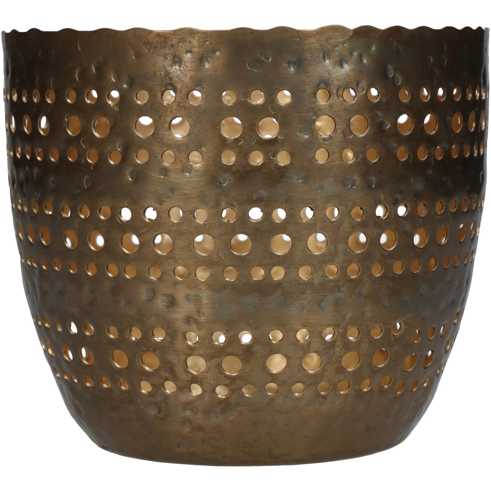 Candle Holder Bronze 13x13x11cm