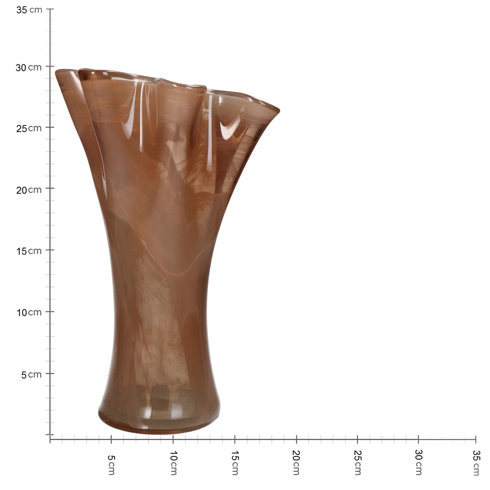 Vase Recycled Brown