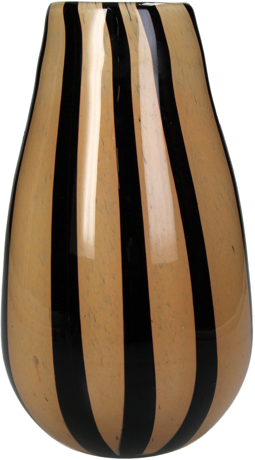 Vase Stripe Glass Peach