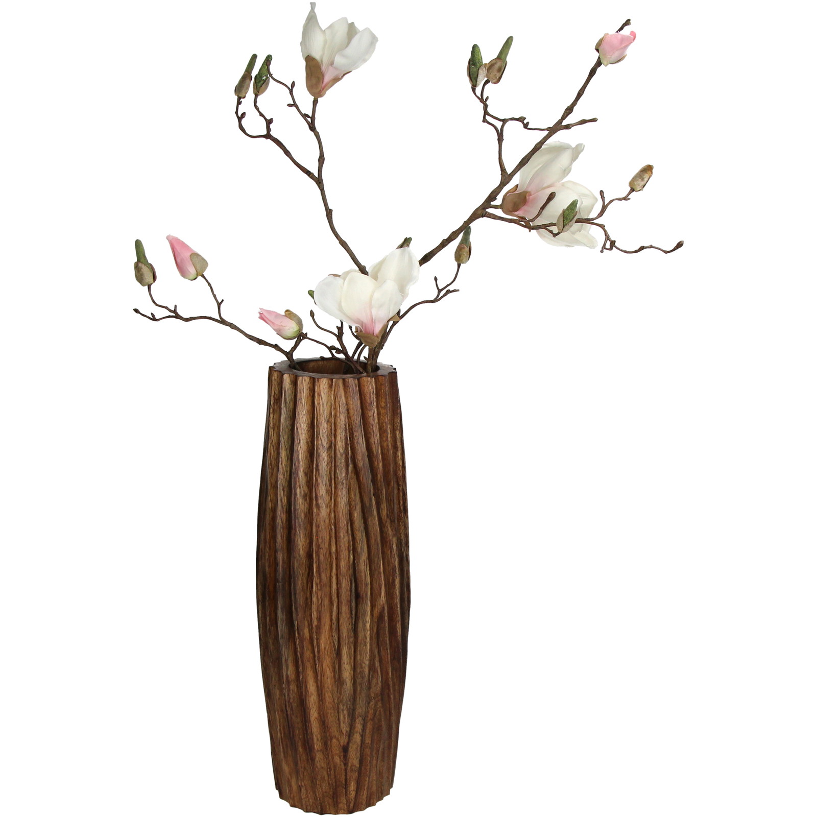 Vase Mango Wood Brown 15x15x42cm