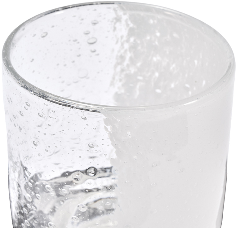 【個人宅不可】DGガラスステップポット&ソーサー10xH12 クリアホワイト